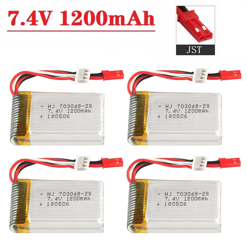 Eachine Drone E010 - Lipo-batterij 2S 7,4V 1200mAh 703048 Voor