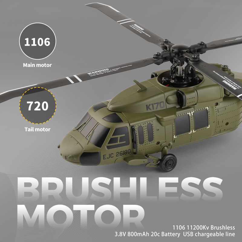 UH-60L Borstelloze RC Helikopt - Rc Helicopter Gyro recensie en prijs